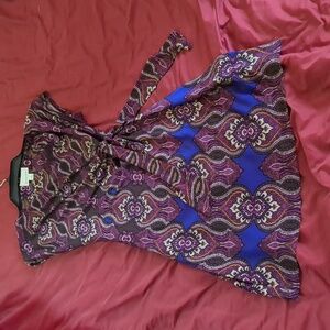 Donna Morgan Midi Wrap Dress. Womens Size 4P